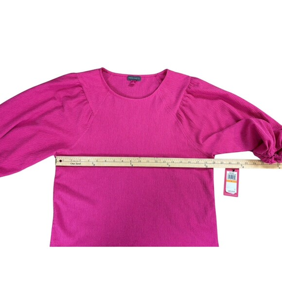 Vince Camuto Puff Sleeve Knit Top Women's Size Small Modern Pink 9121623 New! - Picture 8 of 16